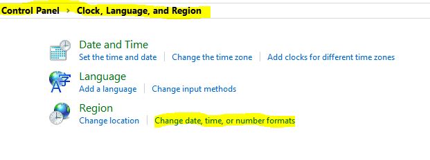 1-Change Date Time or Number Format-تاریخ شمسی ویندوز