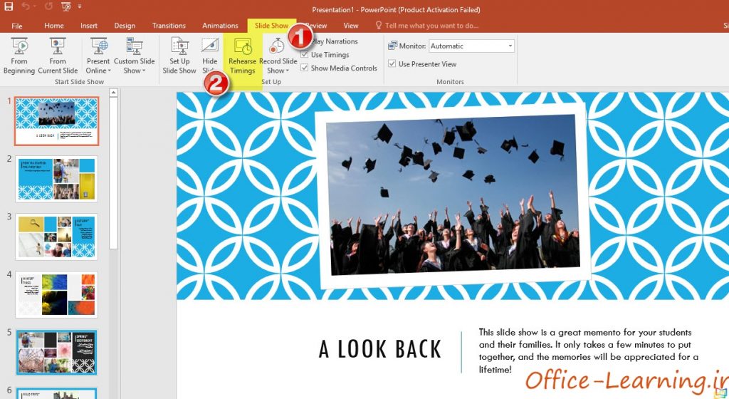 محاسبه زمان اسلایدهای پاورپوینت