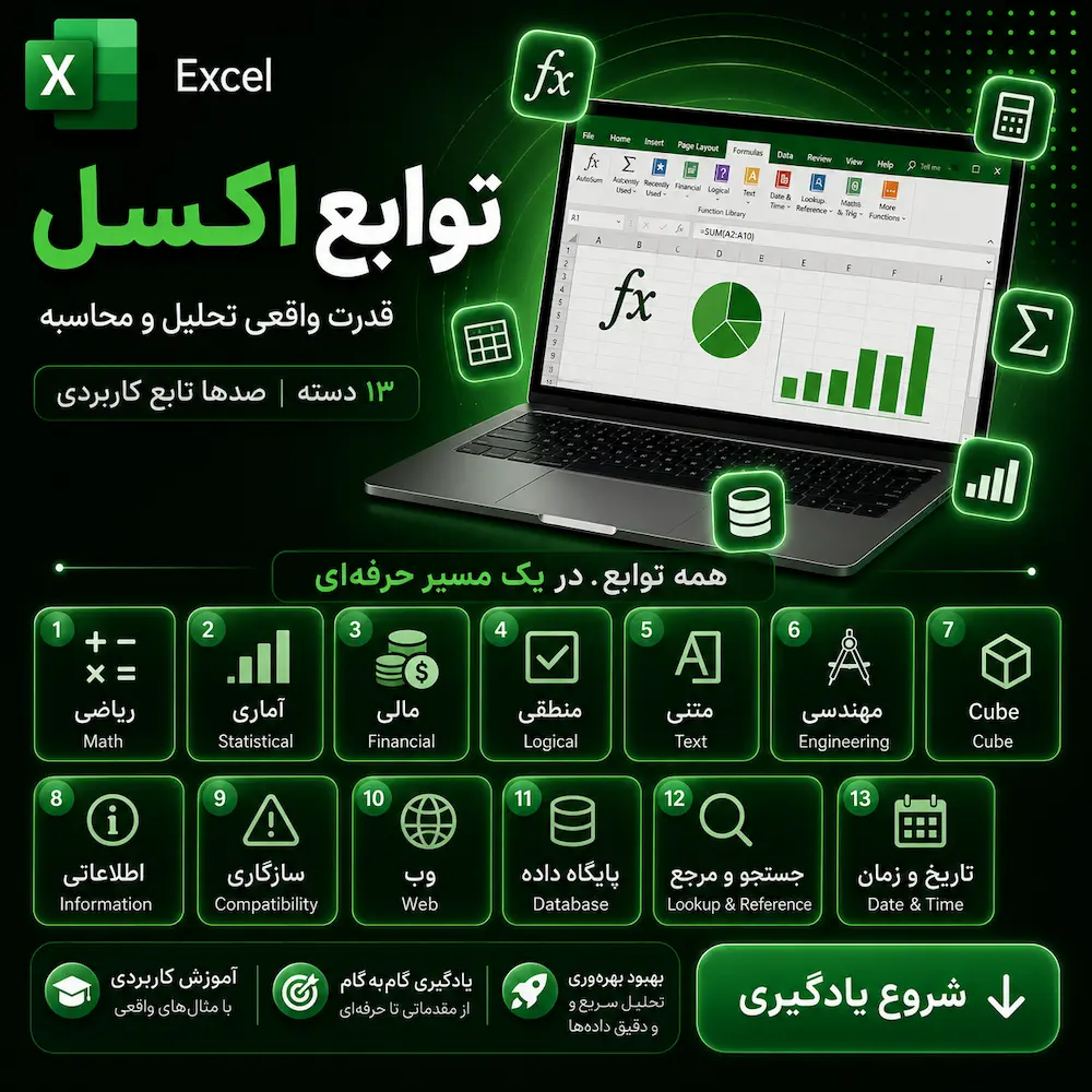 تمام توابع اکسل